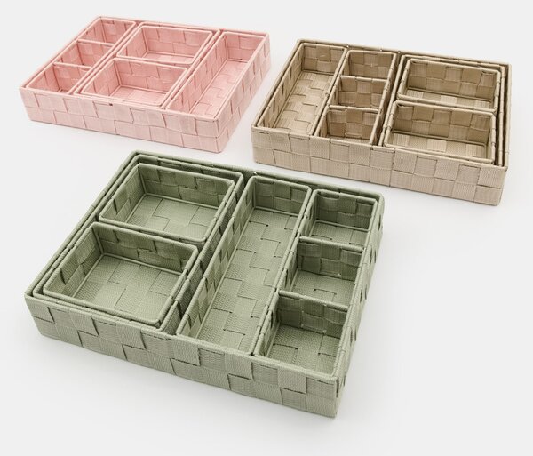 Sinsay - Sada úložných krabiček 6 pack - zelená