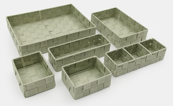 Sinsay - Sada úložných krabiček 6 pack - zelená