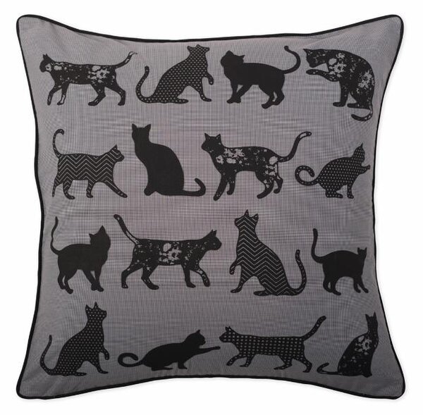 Povlak SMART cats patch šedočerná 45 x 45 cm