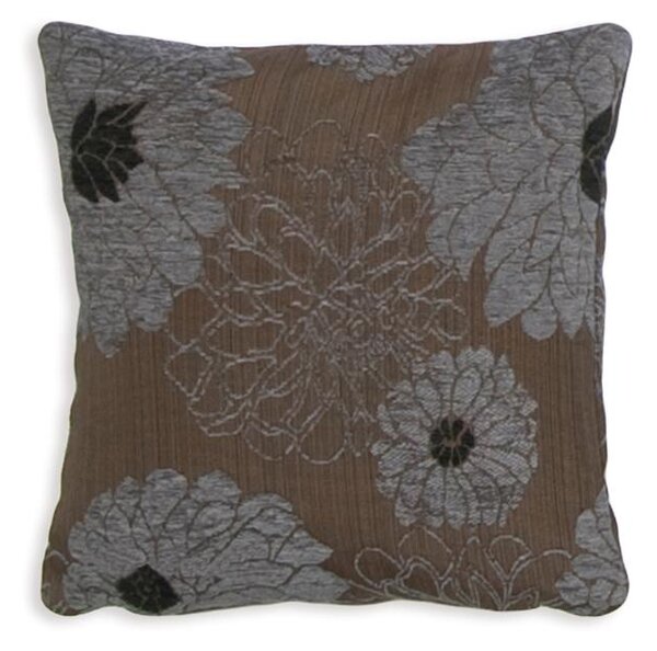 Povlak SOFA kytky hnědošedá 45 x 45 cm