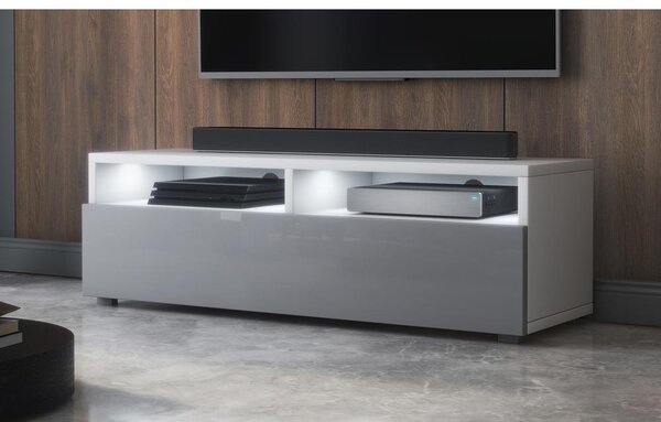 TV skříňka/stolek Redcan 100 (bílá + šedá)