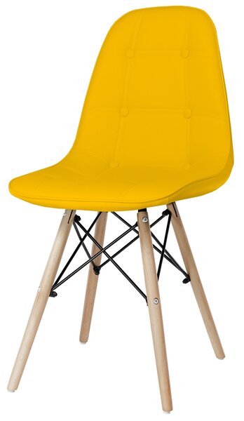 Žlutá židle z ekokůže ivar