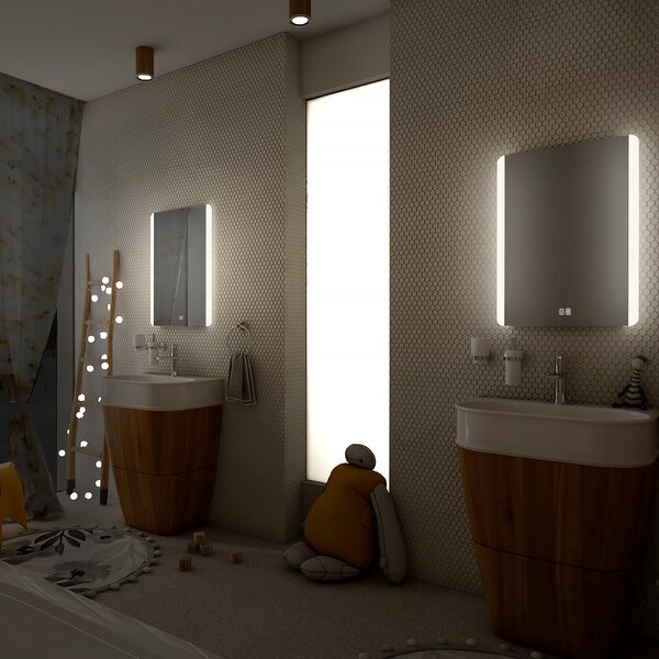 Nimco LED zrcadlo 21W, 50x70 cm se dvěma dotykovými senzory