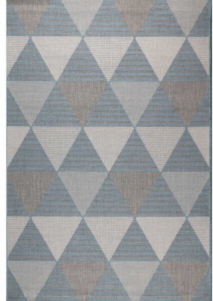 Vopi | Kusový koberec Flat 21132-ivory/silver/light blue - 60 x 110 cm