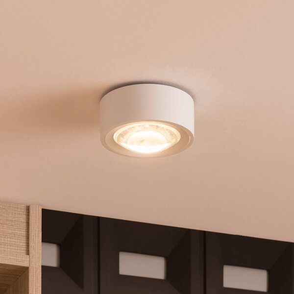 Arcchio Rotari LED stropní svítidlo, čočka, 1 světlo pevné, stmívatelný, Bílá / opál, Obývací pokoj / jídelna, Hliník, Moderní