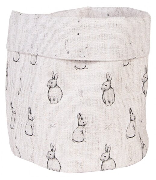 Bavlněný košík na pečivo s králíčky Bunny Buddies – 15x16 cm