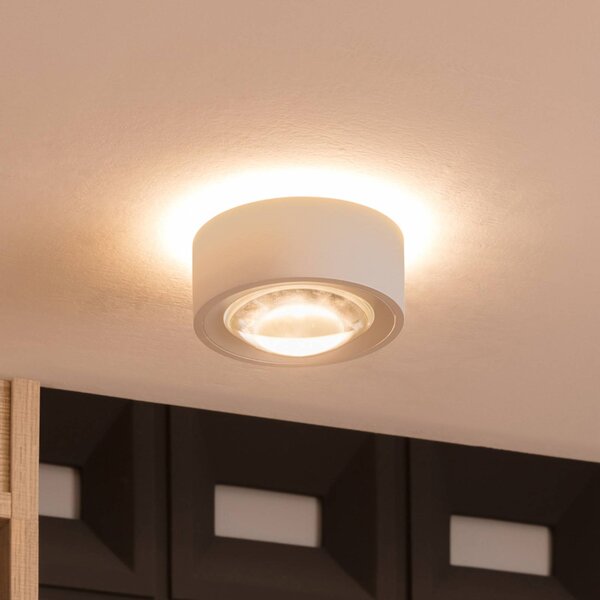 Arcchio LED stropní svítidlo Rotari, s čočkou, 2 žárovky, pevné, stmívatelný, Bílá / opál, Obývací pokoj / jídelna, Hliník, Moderní
