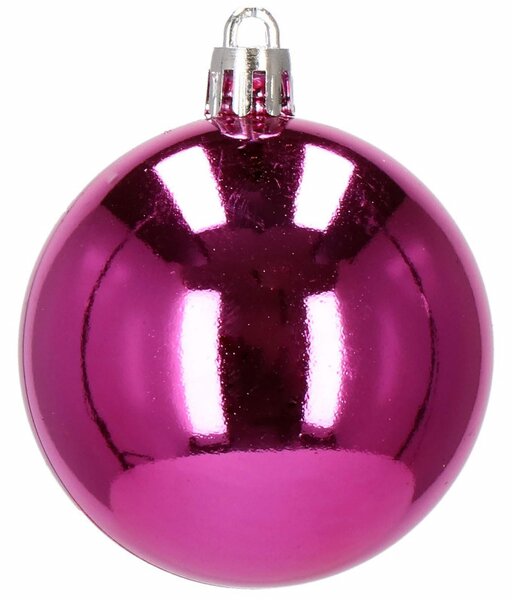 Vánoční baňky růžovo-bílé mix - sada 30ks
