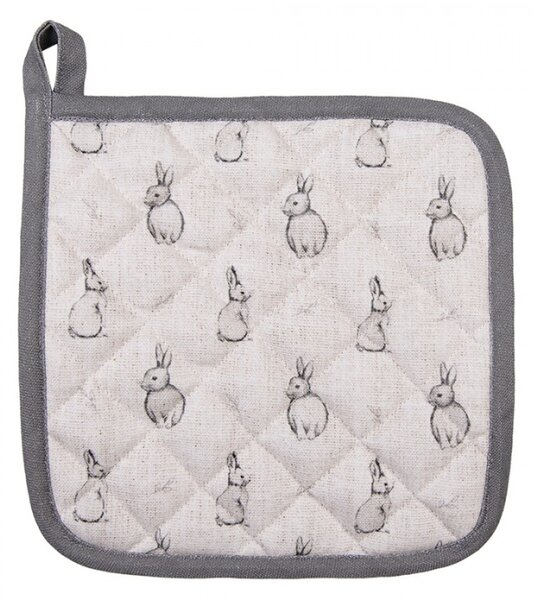 Bavlněná chňapka / podložka pod hrnec s králíčky Bunny Buddies – 20x20 cm