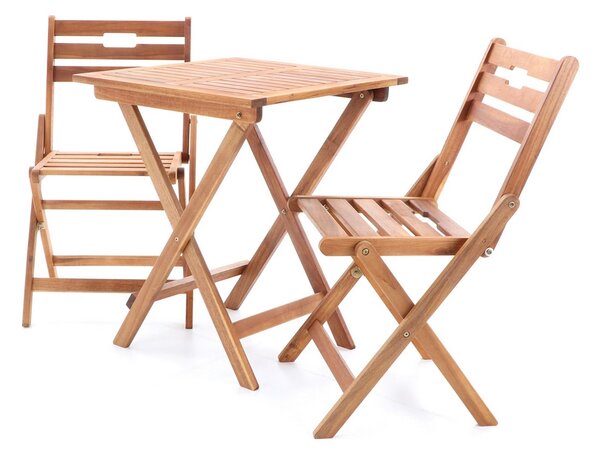 Zahradní stolová sestava Kled - 2 místa, hnědá
