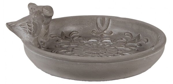Terakotové pítko / krmítko pro ptáčky s ornamentem – 25x24x9 cm