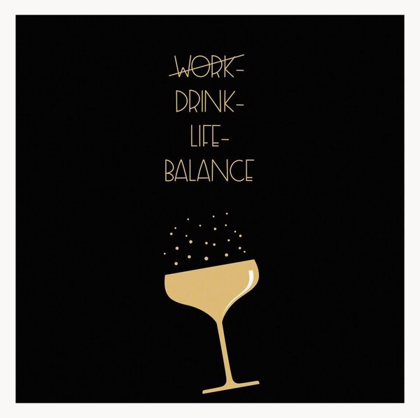 Papírové ubrousky "drink-life-balance", 40 ks