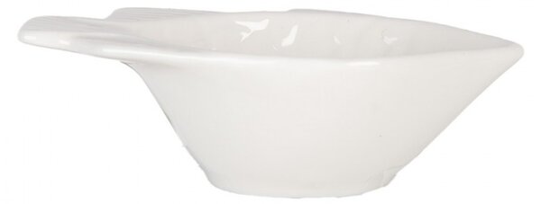 Malá bílá porcelánová mistička ve tvaru ryby – 25 ml