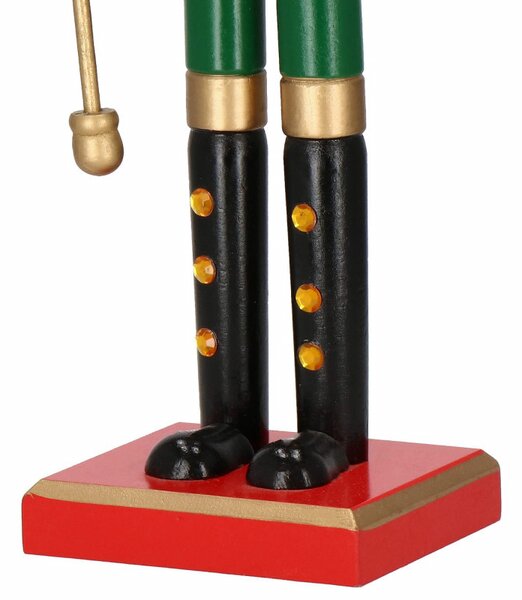 Louskáček - Král s žezlem 61 cm, zeleno-červený