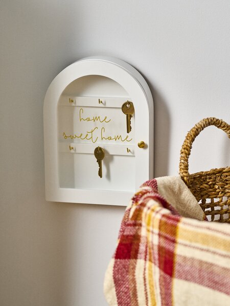 Sinsay - Věšák na klíče s nápisem Home Sweet Home - bílá