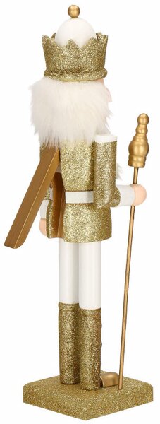 Louskáček - Král s žezlem 38 cm, zlatý