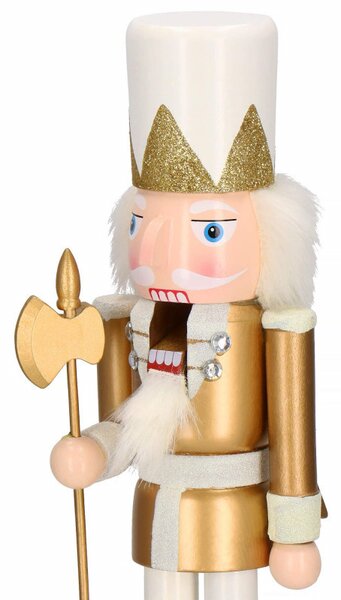 Louskáček - Král s kopím 38 cm, zlatý
