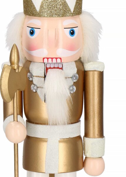 Louskáček - Král s kopím 38 cm, zlatý