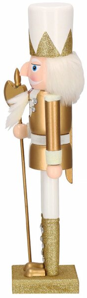 Louskáček - Král s kopím 38 cm, zlatý