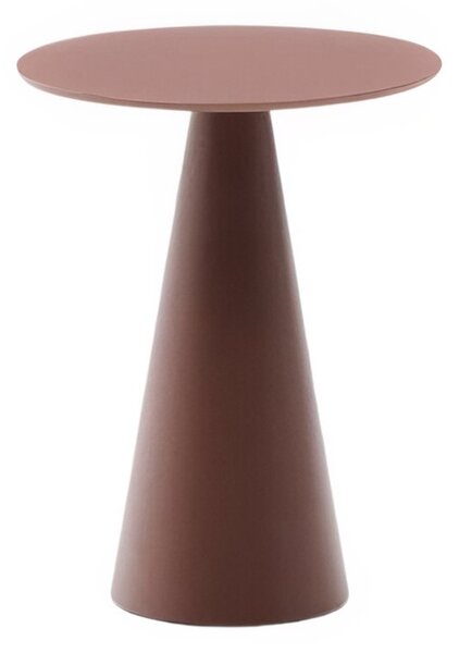 Matně červený skleněný kulatý odkládací stolek Kave Home Wilshire 30 cm