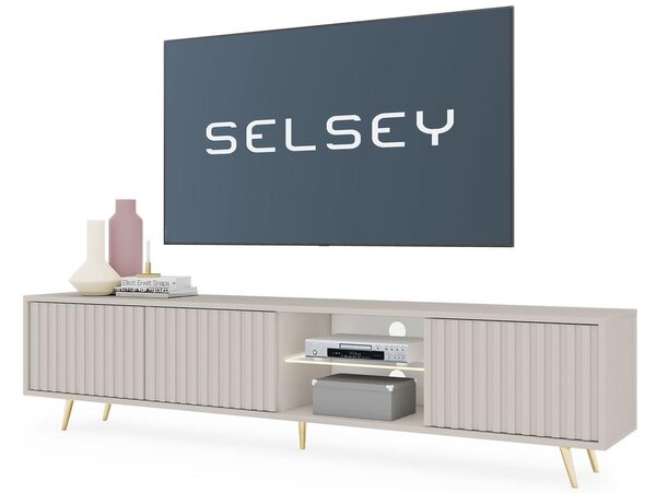 TV skříňka/stolek Biel 175 (sivobéžová). Akce -13%