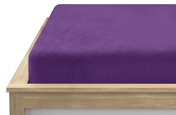 Prostěradlo mikroplyš SOFT 90x200 cm tmavě fialové