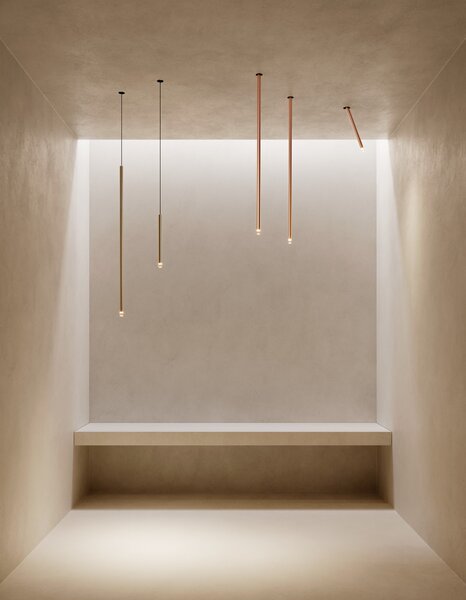 Lodes Designové zápustné LED svítidlo A-Tube Nano Swing, 3W, v. 60 cm, CRI90 Barva: Champagne, Teplota světla: 2700K - teplá bílá