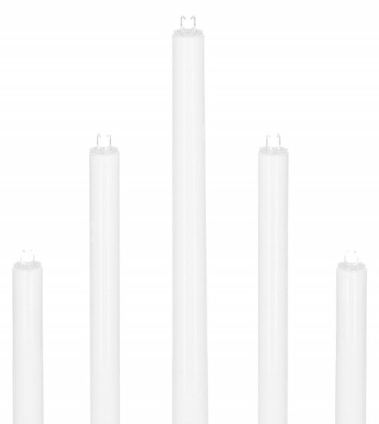 LED vánoční svícen - 7 svíček, 20cm, 3xAA, bílý
