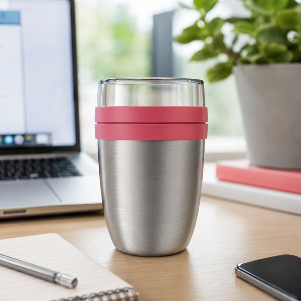 Termobox z nerezové oceli Ellipse, 500ml, Mepal, tmavě růžový