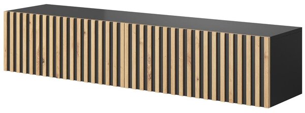TV skříňka/stolek Tenessie 138 (černá + dub artisan)