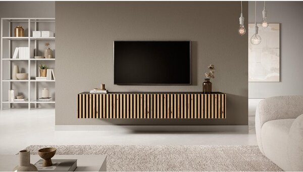 TV skříňka/stolek Tenessie 175 (černá + dub artisan)