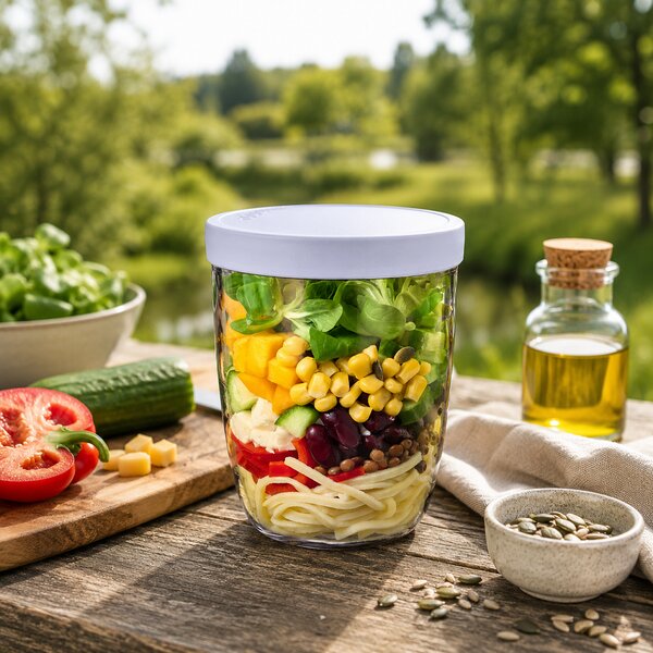 Dóza na ovoce a zeleninu Ellipse, 600ml, Mepal, tmavě růžová