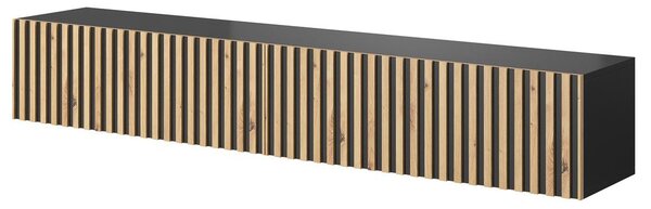 TV skříňka/stolek Tenessie 175 (černá + dub artisan)