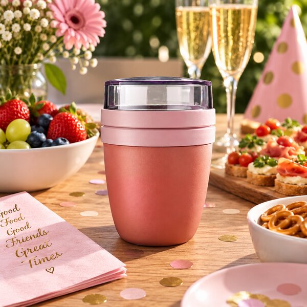 Svačinová dóza Ellipse, 500ml, Mepal, tmavě růžová