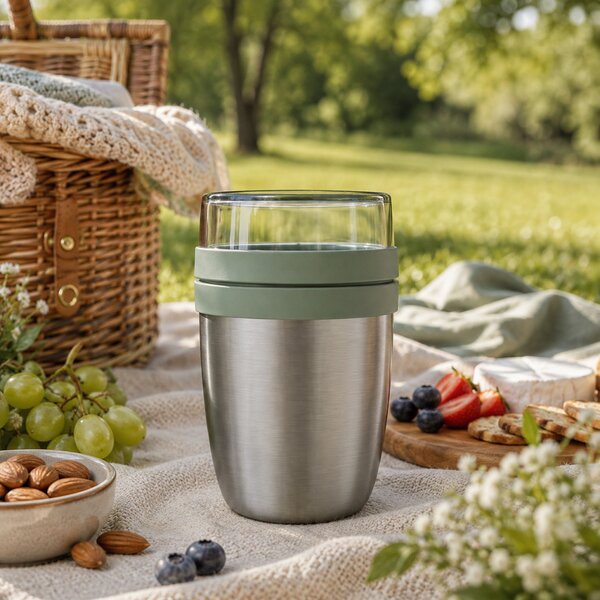 Termobox z nerezové oceli Ellipse, 500ml, Mepal, světle zelený