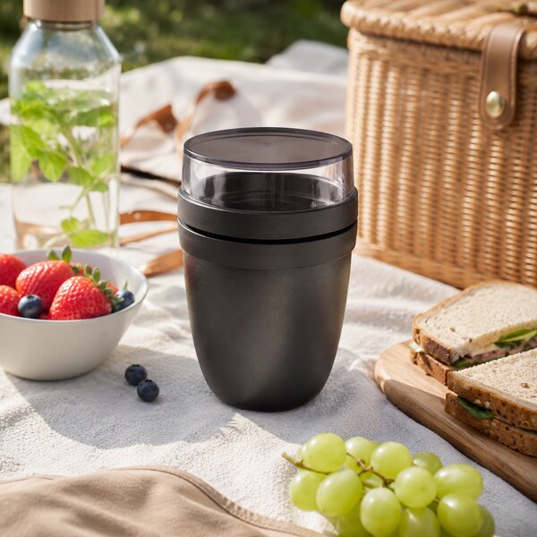 Svačinová dóza Ellipse, 500ml, Mepal, antracitová