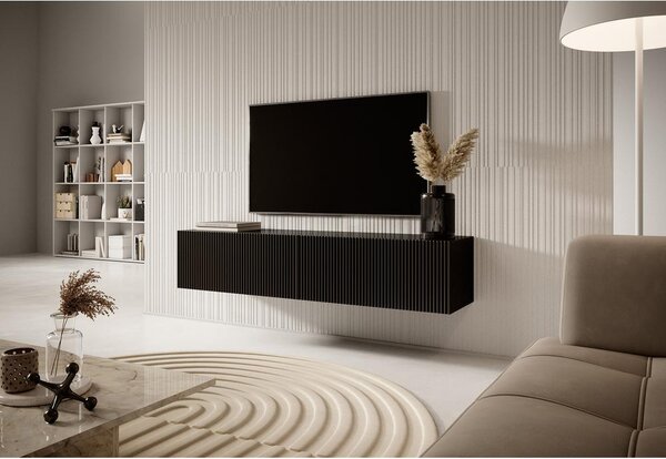 TV skříňka/stolek Vertigo 140 (černá). Akce -22%