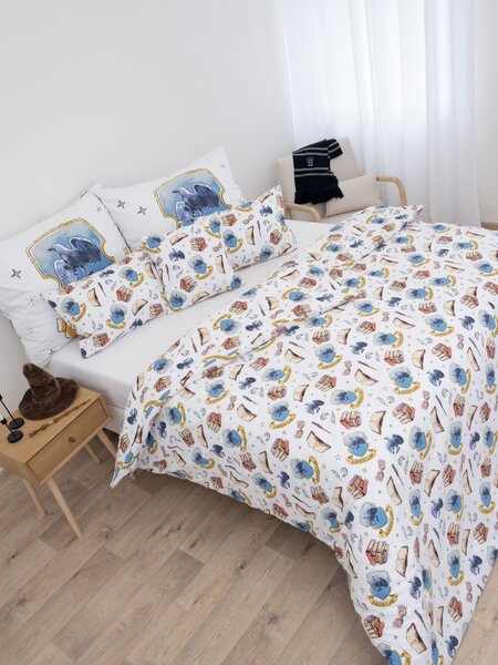 MK Lůžkoviny Bavlněné povlečení Renforcé - Havraspár bílé 140 × 200 cm, 70 x 90 cm