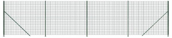 Drátěný plot s přírubami zelený 1,4 x 10 m 154179