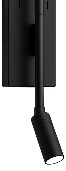 Nástěnné svítidlo Torch, 1x černé kovové stínítko + 1x LED 3w, b