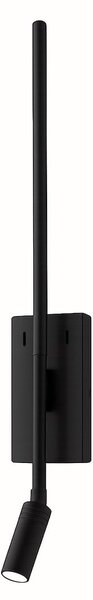 Nástěnné svítidlo Torch, 1x černé kovové stínítko + 1x LED 3w, b