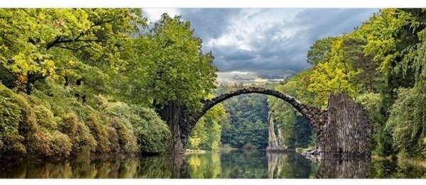 Panoramatická fototapeta - Krajina s obloukovým mostem + zdarma lepidlo