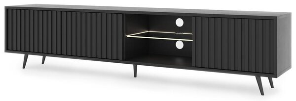 TV skříňka/stolek Biel 175 (s osvětlením) (černá)