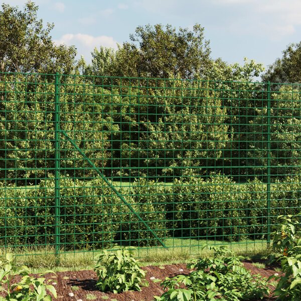 Drátěný plot s přírubami zelený 1,4 x 10 m 154179