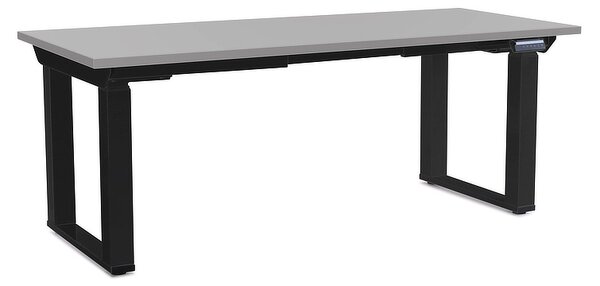 Výškově nastavitelný stůl OfficeTech Strong 180 x 80 cm, černá podnož, světle šedá