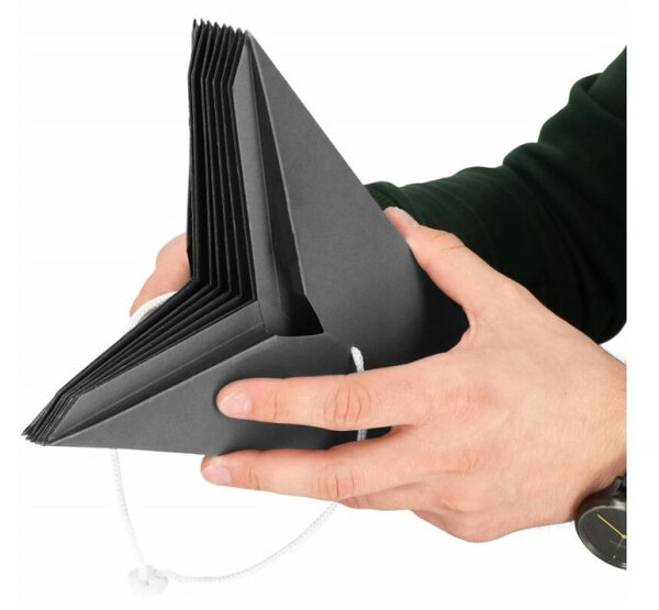 Vánoční ozdoby - Hvězda z papíru 60 cm, šedá