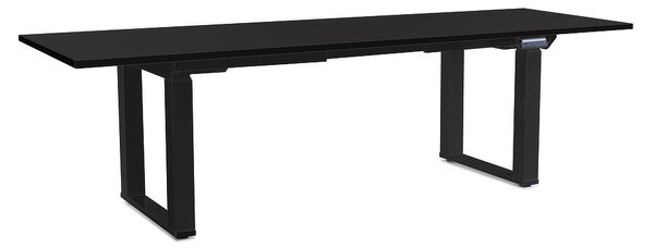 Výškově nastavitelný stůl OfficeTech Strong 240 x 80 cm, černá podnož, černá