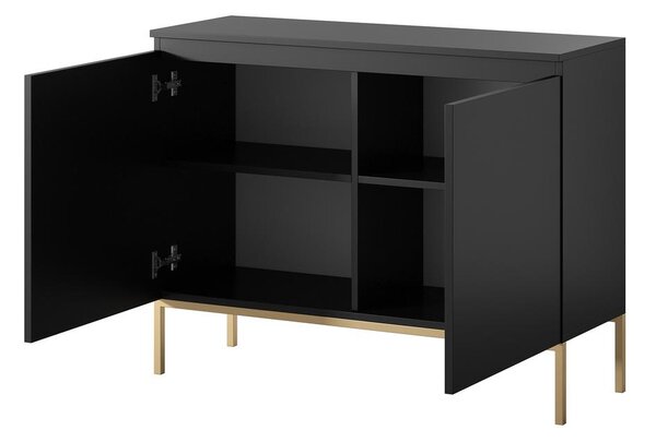 Skříňka Bennasi B2 (černá + zlatá). Akce -18%