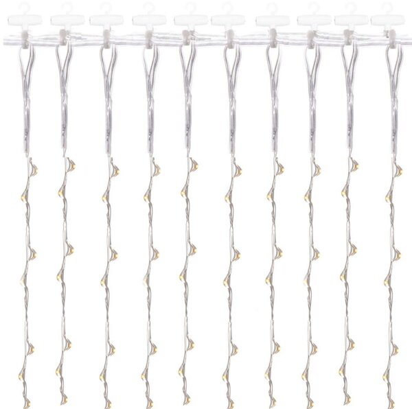 LED Nano světelný závěs - 3x3m, 300LED, 8 funkcí, ovladač, USB, IP44, modrá