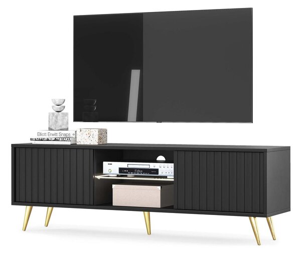 TV skříňka/stolek Biel 135 (černá). Akce -16%